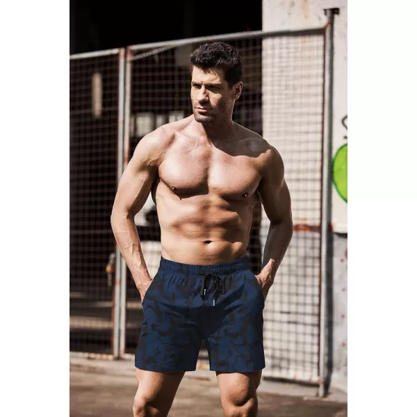 COOFANDY Men's Running Athletic Shorts 5 Inch 2 Pack Gym Workout Shorts Fitted Exercise Hiking Shorts with Zipper Pocket