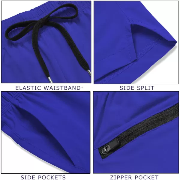 COOFANDY Men's Running Athletic Shorts 5 Inch 2 Pack Gym Workout Shorts Fitted Exercise Hiking Shorts with Zipper Pocket