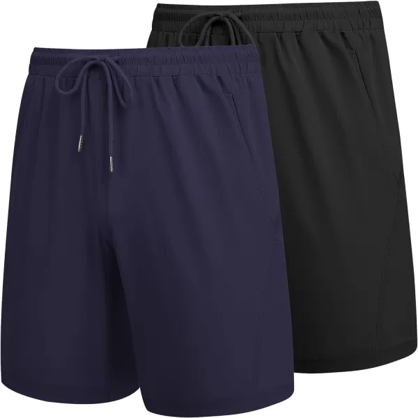 COOFANDY Men's Running Athletic Shorts 9" Gym Workout Lightweight Elastic Waist Sports Shorts
