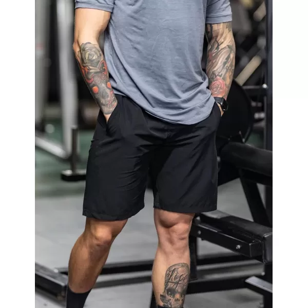 COOFANDY Men's Running Athletic Shorts 9" Gym Workout Lightweight Elastic Waist Sports Shorts