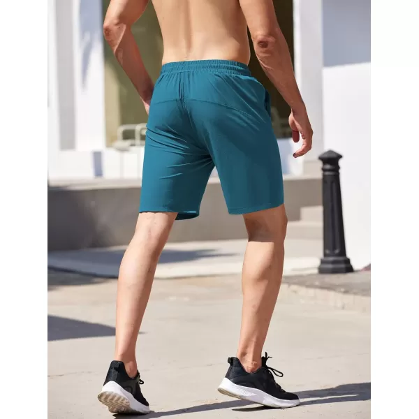 COOFANDY Men's Running Athletic Shorts 9" Gym Workout Lightweight Elastic Waist Sports Shorts