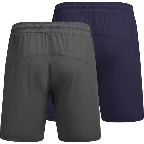 COOFANDY Men's Running Athletic Shorts 9" Gym Workout Lightweight Elastic Waist Sports Shorts