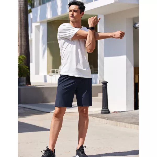 COOFANDY Men's Running Athletic Shorts 9" Gym Workout Lightweight Elastic Waist Sports Shorts