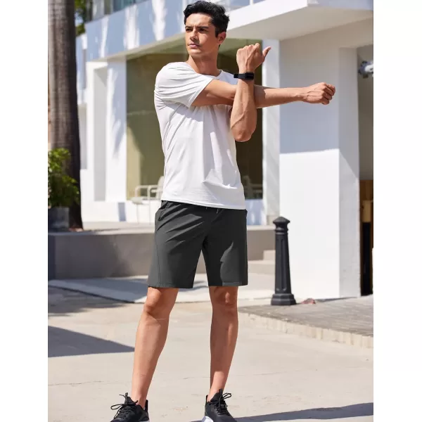 COOFANDY Men's Running Athletic Shorts 9" Gym Workout Lightweight Elastic Waist Sports Shorts