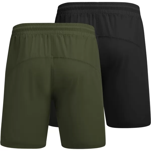 COOFANDY Men's Running Athletic Shorts 9" Gym Workout Lightweight Elastic Waist Sports Shorts