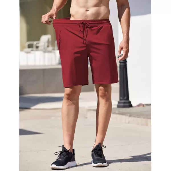 COOFANDY Men's Running Athletic Shorts 9" Gym Workout Lightweight Elastic Waist Sports Shorts