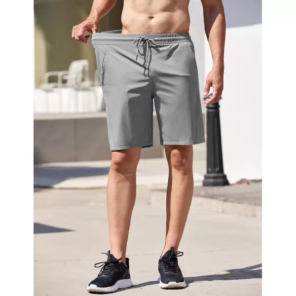 COOFANDY Men's Running Athletic Shorts 9" Gym Workout Lightweight Elastic Waist Sports Shorts