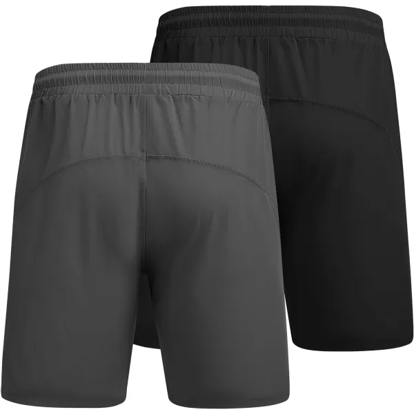 COOFANDY Men's Running Athletic Shorts 9" Gym Workout Lightweight Elastic Waist Sports Shorts