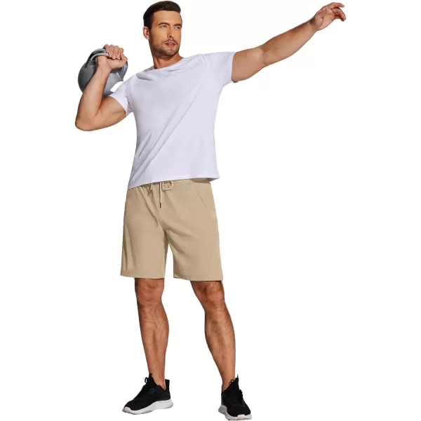 COOFANDY Men's Running Athletic Shorts 9" Gym Workout Lightweight Elastic Waist Sports Shorts