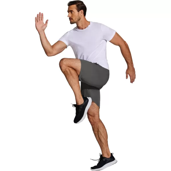 COOFANDY Men's Running Athletic Shorts 9" Gym Workout Lightweight Elastic Waist Sports Shorts