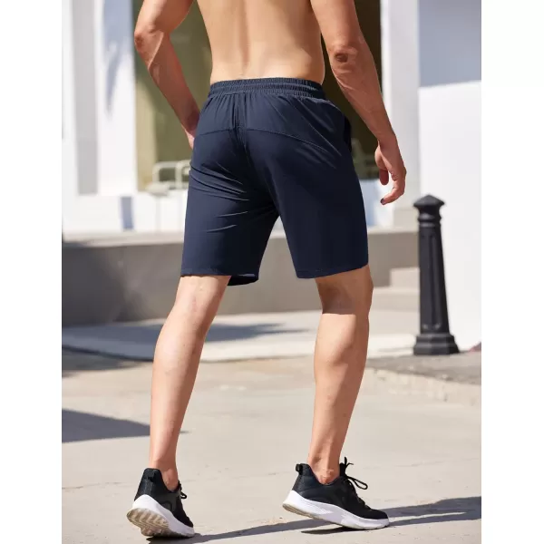 COOFANDY Men's Running Athletic Shorts 9" Gym Workout Lightweight Elastic Waist Sports Shorts