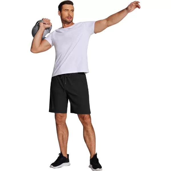 COOFANDY Men's Running Athletic Shorts 9" Gym Workout Lightweight Elastic Waist Sports Shorts