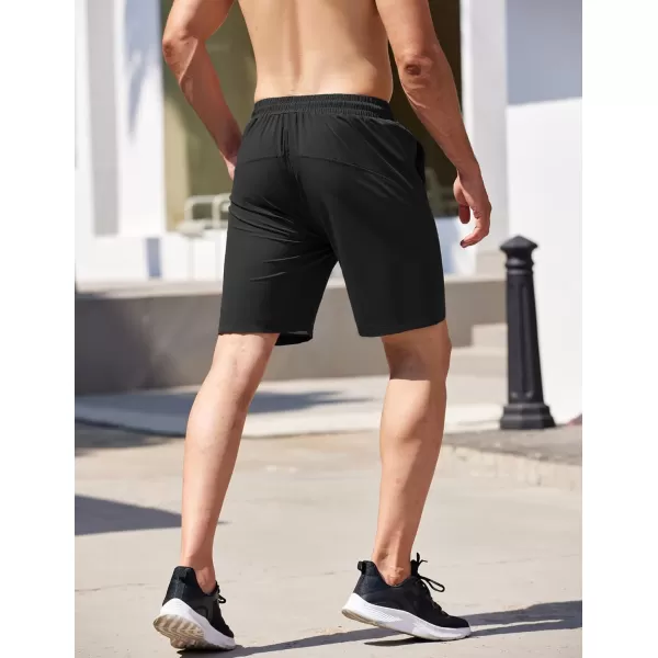 COOFANDY Men's Running Athletic Shorts 9" Gym Workout Lightweight Elastic Waist Sports Shorts