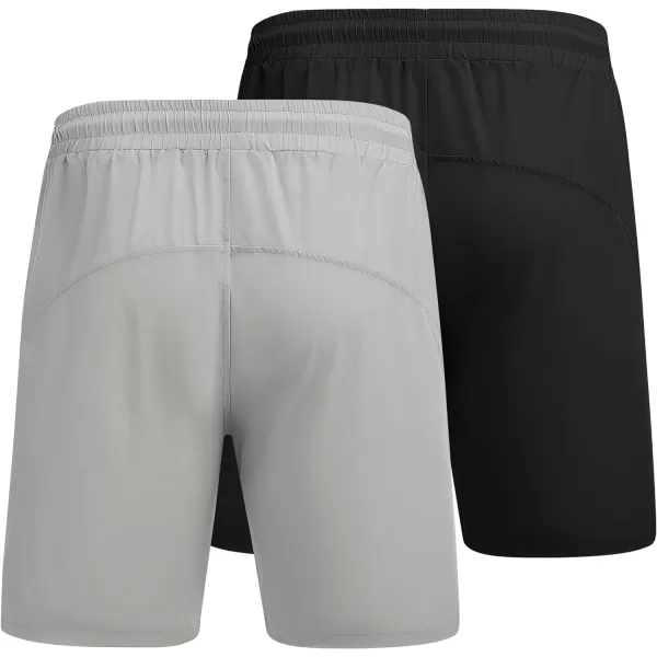 COOFANDY Men's Running Athletic Shorts 9" Gym Workout Lightweight Elastic Waist Sports Shorts