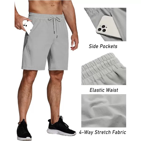 COOFANDY Men's Running Athletic Shorts 9" Gym Workout Lightweight Elastic Waist Sports Shorts