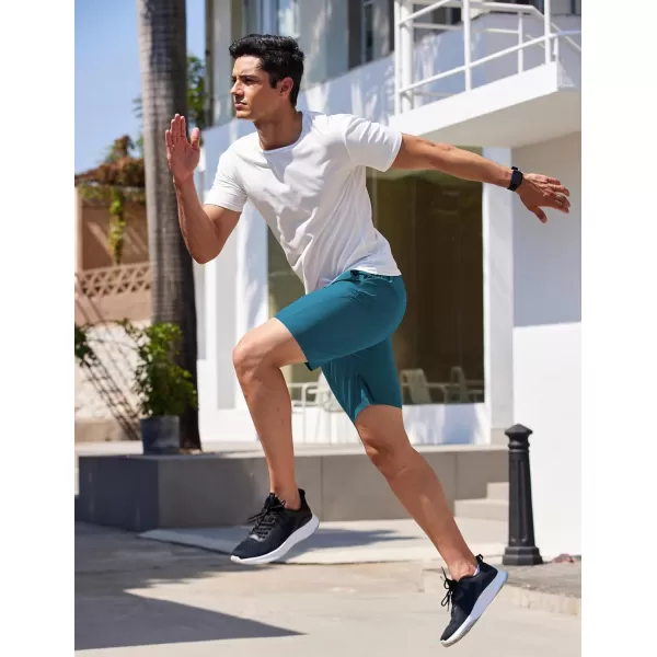 COOFANDY Men's Running Athletic Shorts 9" Gym Workout Lightweight Elastic Waist Sports Shorts