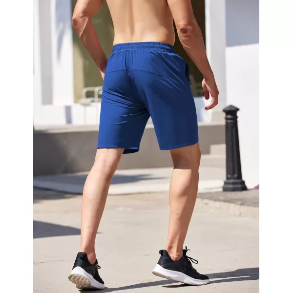 COOFANDY Men's Running Athletic Shorts 9" Gym Workout Lightweight Elastic Waist Sports Shorts
