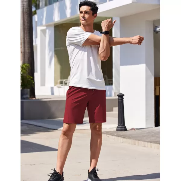 COOFANDY Men's Running Athletic Shorts 9" Gym Workout Lightweight Elastic Waist Sports Shorts
