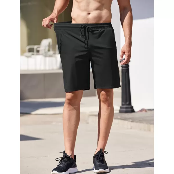 COOFANDY Men's Running Athletic Shorts 9" Gym Workout Lightweight Elastic Waist Sports Shorts