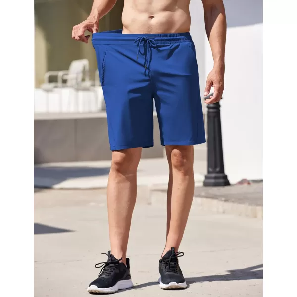 COOFANDY Men's Running Athletic Shorts 9" Gym Workout Lightweight Elastic Waist Sports Shorts
