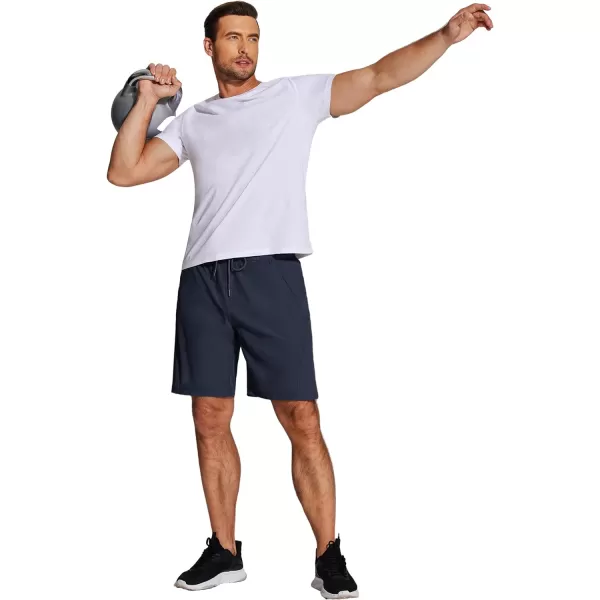 COOFANDY Men's Running Athletic Shorts 9" Gym Workout Lightweight Elastic Waist Sports Shorts