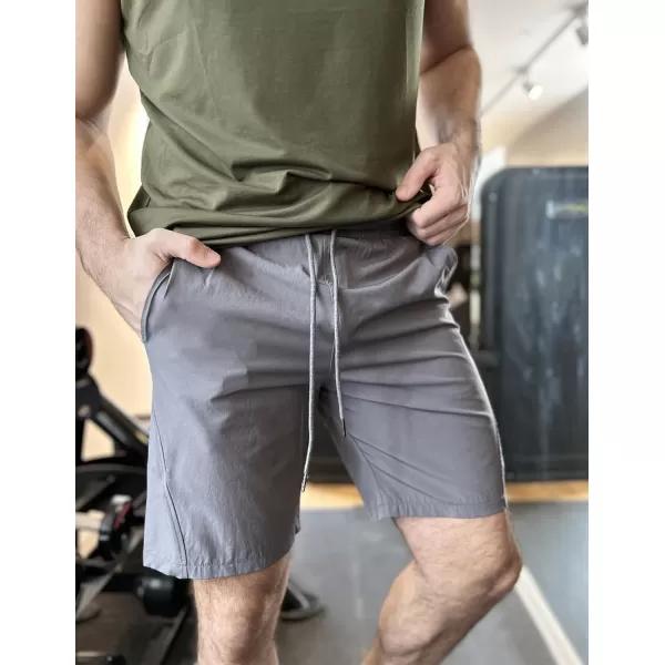 COOFANDY Men's Running Athletic Shorts 9" Gym Workout Lightweight Elastic Waist Sports Shorts