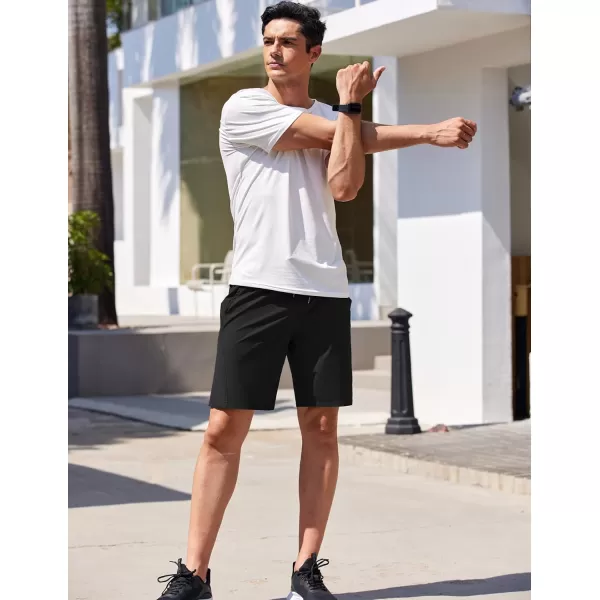 COOFANDY Men's Running Athletic Shorts 9" Gym Workout Lightweight Elastic Waist Sports Shorts
