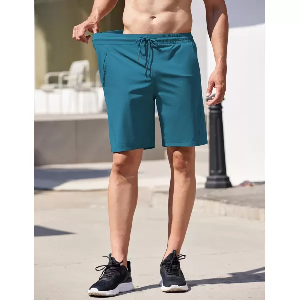 COOFANDY Men's Running Athletic Shorts 9" Gym Workout Lightweight Elastic Waist Sports Shorts