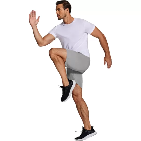 COOFANDY Men's Running Athletic Shorts 9" Gym Workout Lightweight Elastic Waist Sports Shorts