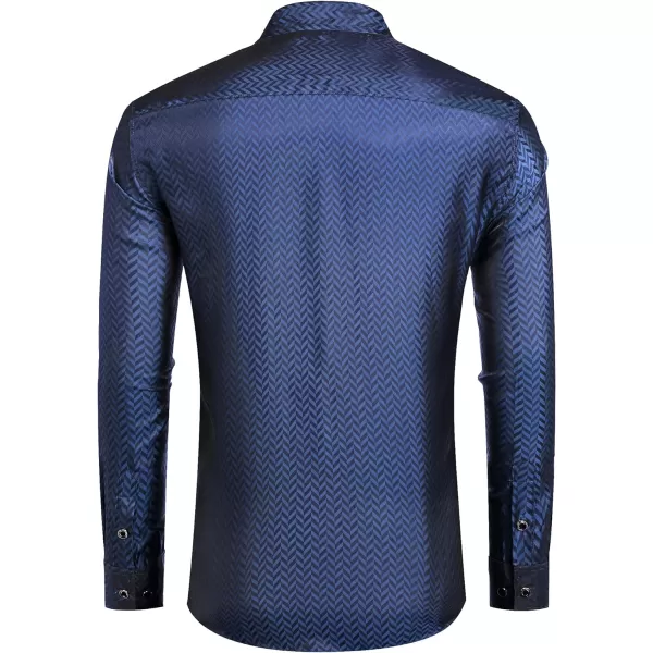 COOFANDY Men's Satin Dress Shirts Long Sleeve Luxury Floral Silk Button Down Shirt