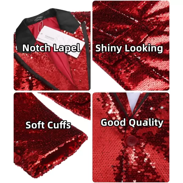 COOFANDY Mens Sequin Blazer Tuxedo Party Prom Wedding Tuxedo One Button Jacket
