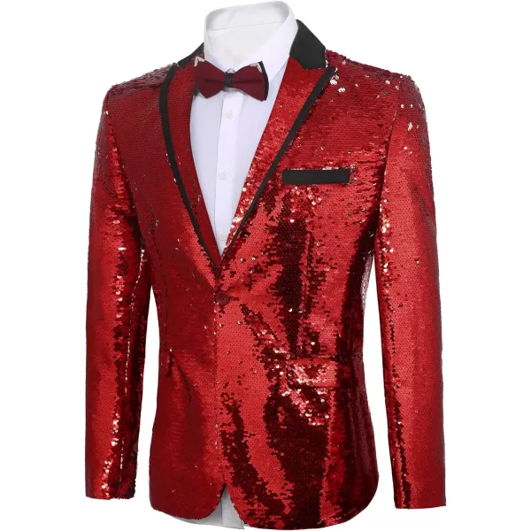 COOFANDY Mens Sequin Blazer Tuxedo Party Prom Wedding Tuxedo One Button Jacket