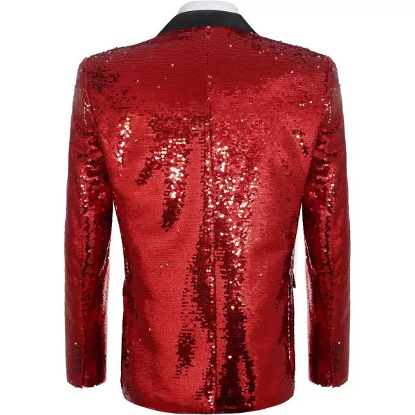 COOFANDY Mens Sequin Blazer Tuxedo Party Prom Wedding Tuxedo One Button Jacket