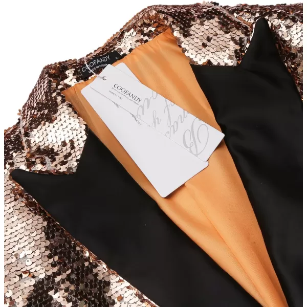 COOFANDY Mens Sequin Blazer Tuxedo Party Prom Wedding Tuxedo One Button Jacket
