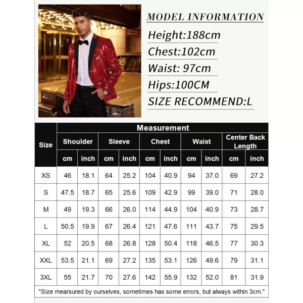 COOFANDY Mens Sequin Blazer Tuxedo Party Prom Wedding Tuxedo One Button Jacket
