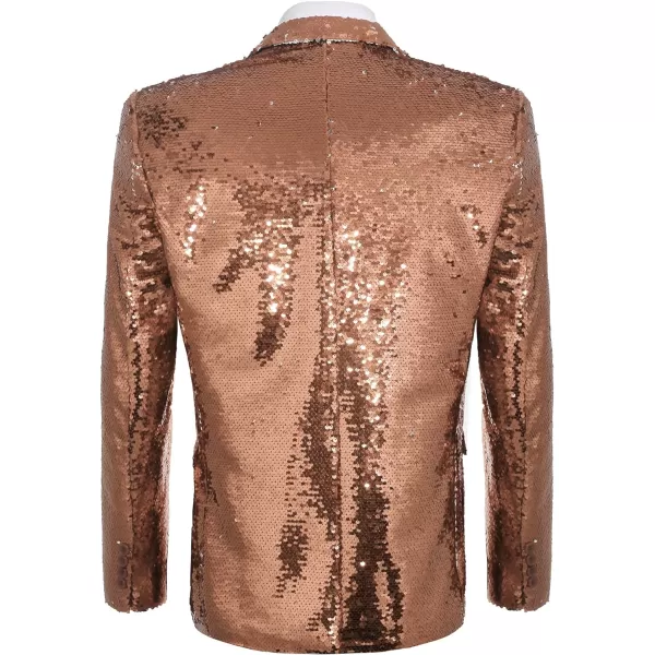 COOFANDY Mens Sequin Blazer Tuxedo Party Prom Wedding Tuxedo One Button Jacket