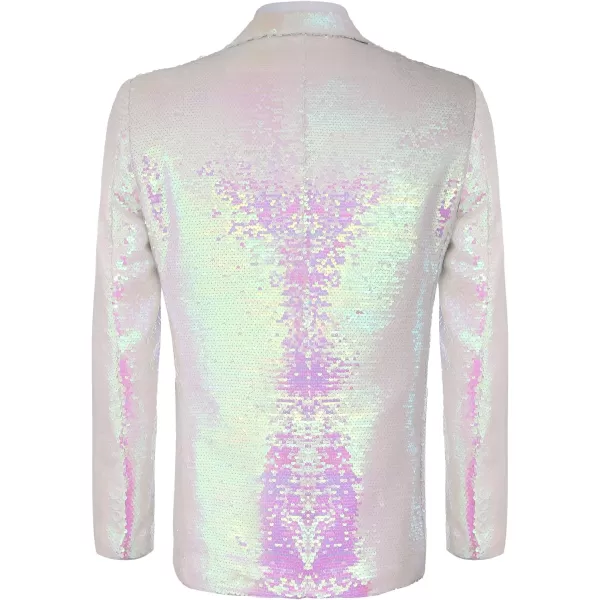 COOFANDY Mens Sequin Blazer Tuxedo Party Prom Wedding Tuxedo One Button Jacket