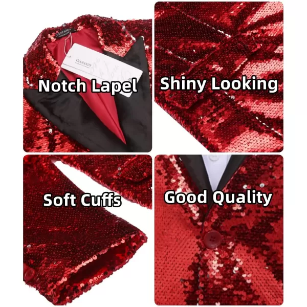 COOFANDY Mens Sequin Blazer Tuxedo Party Prom Wedding Tuxedo One Button Jacket