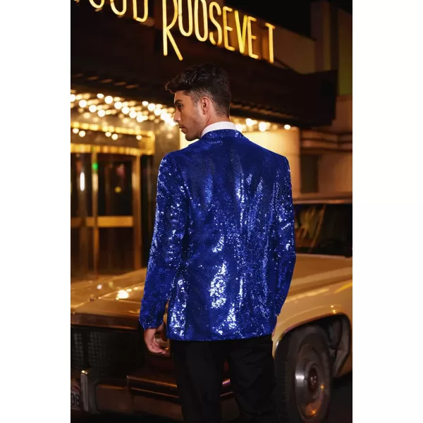 COOFANDY Mens Sequin Blazer Tuxedo Party Prom Wedding Tuxedo One Button Jacket