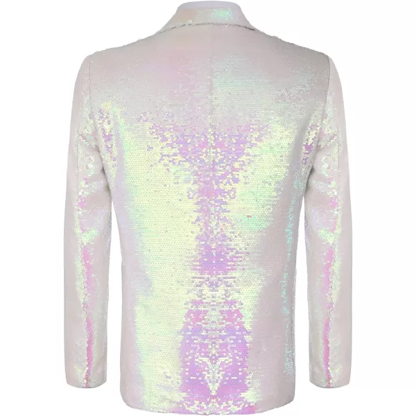 COOFANDY Mens Sequin Blazer Tuxedo Party Prom Wedding Tuxedo One Button Jacket