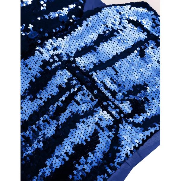COOFANDY Men's Sequins Vest Slim Fit Christmas Party Vest Shiny Dress Waistcoat for Wedding, Prom, Events