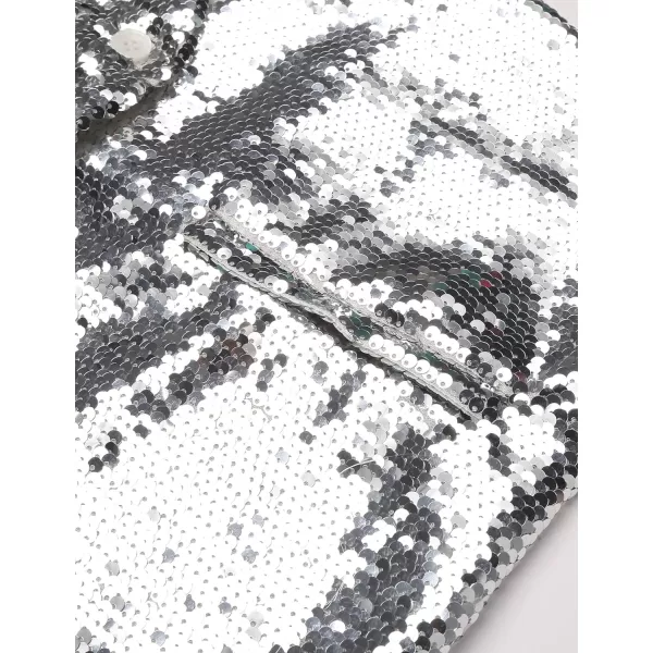 COOFANDY Men's Sequins Vest Slim Fit Christmas Party Vest Shiny Dress Waistcoat for Wedding, Prom, Events
