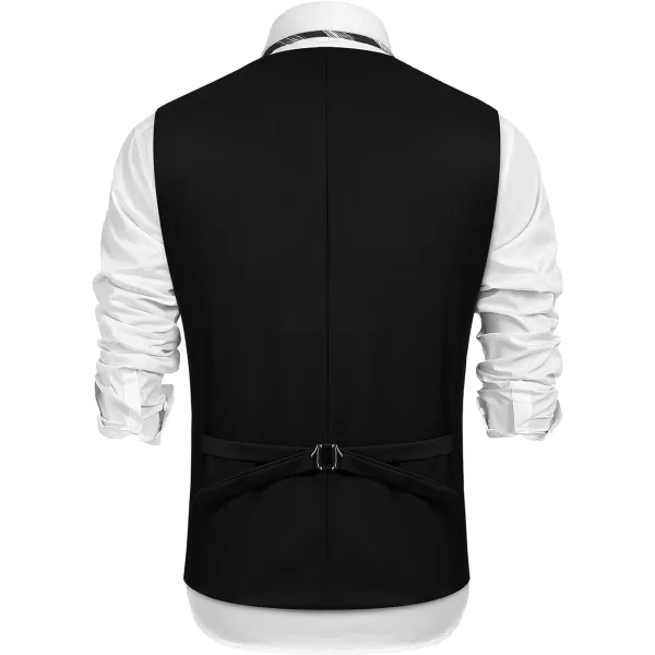 COOFANDY Men's Sequins Vest Slim Fit Christmas Party Vest Shiny Dress Waistcoat for Wedding, Prom, Events