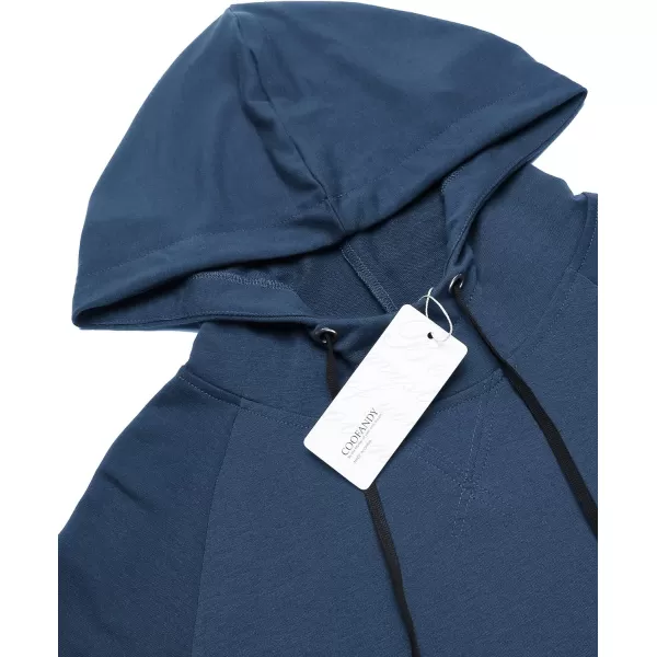 COOFANDY Men's Short Sleeve Hoodie Workout Gym Sweatshirt Muscle Fit Fashion Athletic Hoodies Pullover Cotton Hooded T-Shirts