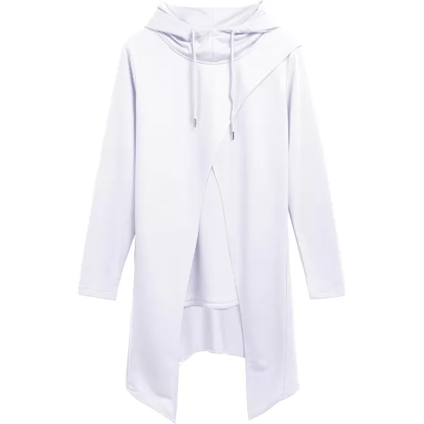 COOFANDY Men's Slim Fit Hoodie Lightweight Hooded Sweatshirt Casual Hip Hop Long Length Cloak Hooded Cape Pullover