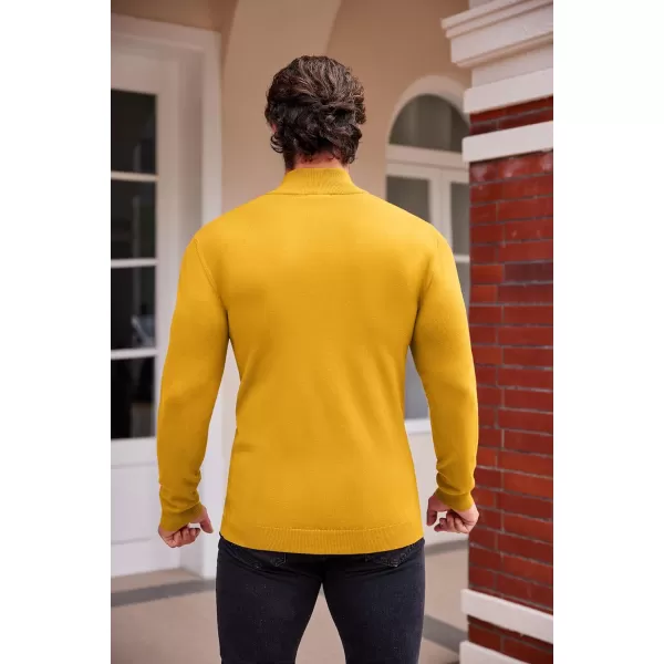COOFANDY Men's Slim Fit Mock Turtleneck Pullover Sweater Casual Basic Knitted Thermal Sweaters