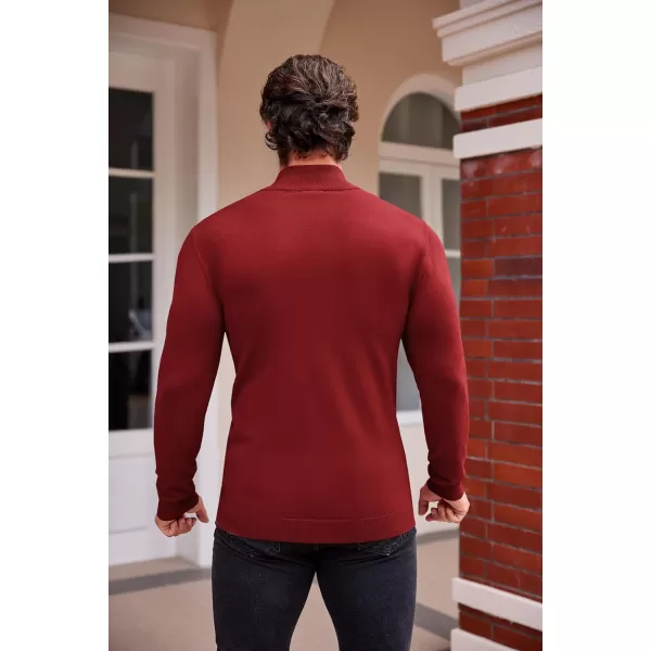 COOFANDY Men's Slim Fit Mock Turtleneck Pullover Sweater Casual Basic Knitted Thermal Sweaters