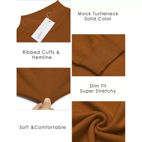 COOFANDY Men's Slim Fit Mock Turtleneck Pullover Sweater Casual Basic Knitted Thermal Sweaters
