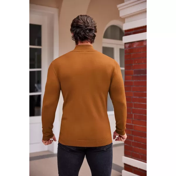 COOFANDY Men's Slim Fit Mock Turtleneck Pullover Sweater Casual Basic Knitted Thermal Sweaters