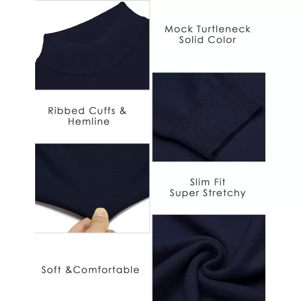 COOFANDY Men's Slim Fit Mock Turtleneck Pullover Sweater Casual Basic Knitted Thermal Sweaters